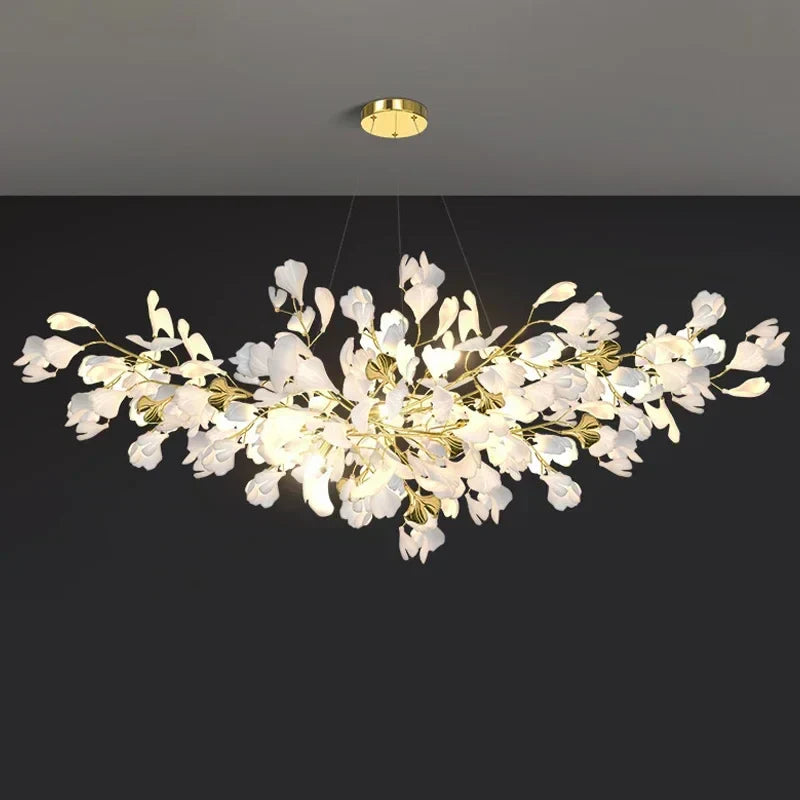 DecorBites™ Modern Ginkgo Leaf LED Chandelier Dining Room Lighting