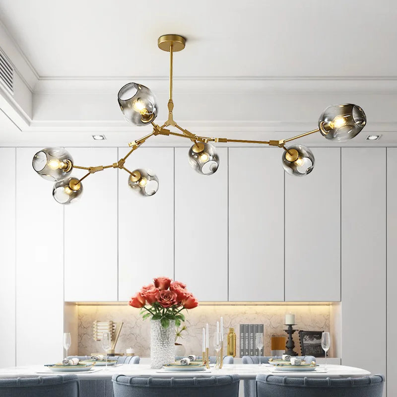DecorBites™ Modern Glass Ball LED Chandelier - Home Decor