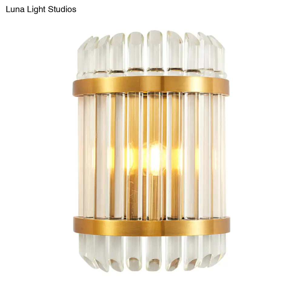 DecorBites™ Modern Golden Wall Sconce with Crystal Shade, Bedside Wall Mount Light (12"/21.5" W)