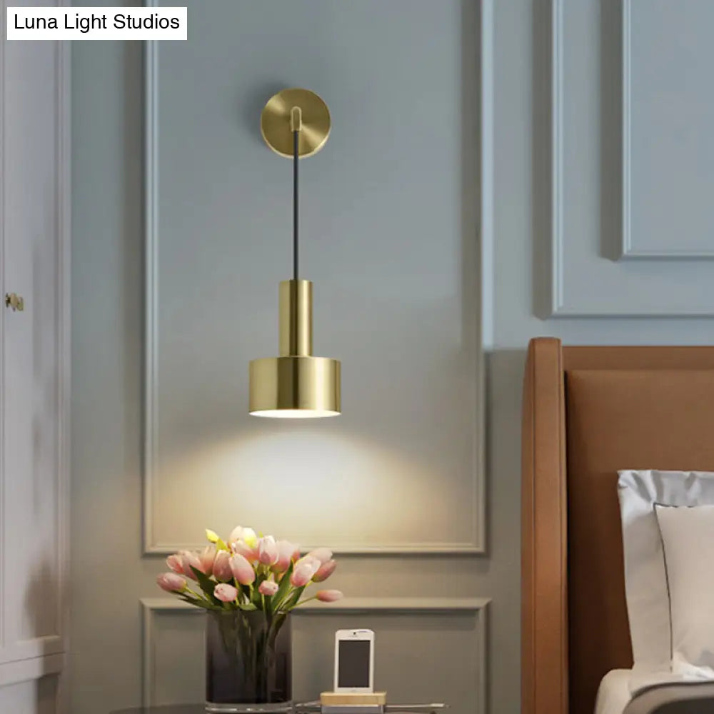 DecorBites™ Modern Grenade Shaped Wall Lamp - Metallic Single Bedside Lighting Fixture