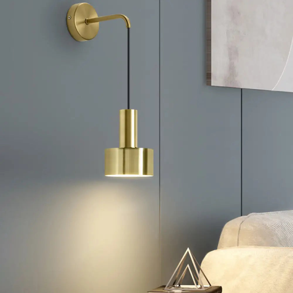 DecorBites™ Modern Grenade Shaped Wall Lamp - Metallic Single Bedside Lighting Fixture
