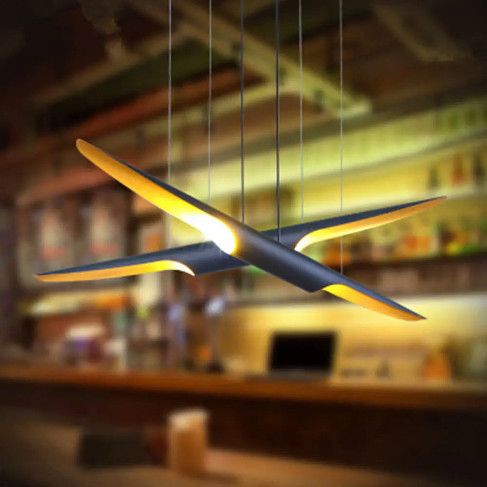 DecorBites™ Modern Island Pendant Lamp with Metallic Shade in Bias Cut Tube Design, 2 Heads