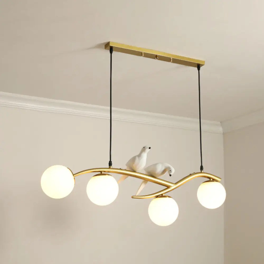 DecorBites™ Modern Island Pendant Light with Frosted Glass Lampshade for Dining Room