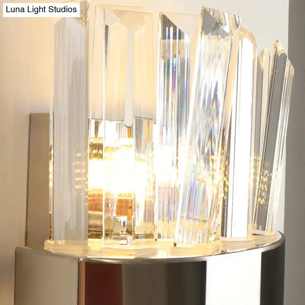 DecorBites™ Modern K9 Crystal Sconce Wall Light for Bedroom - Clear Finish