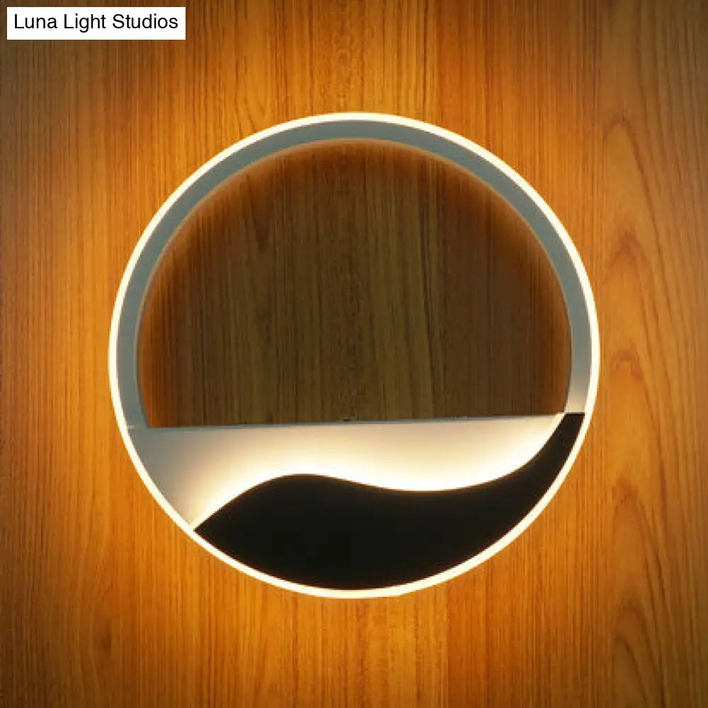 DecorBites™ Modern LED Acrylic Wall Sconce: Warm/White Light in White/Black Fixture