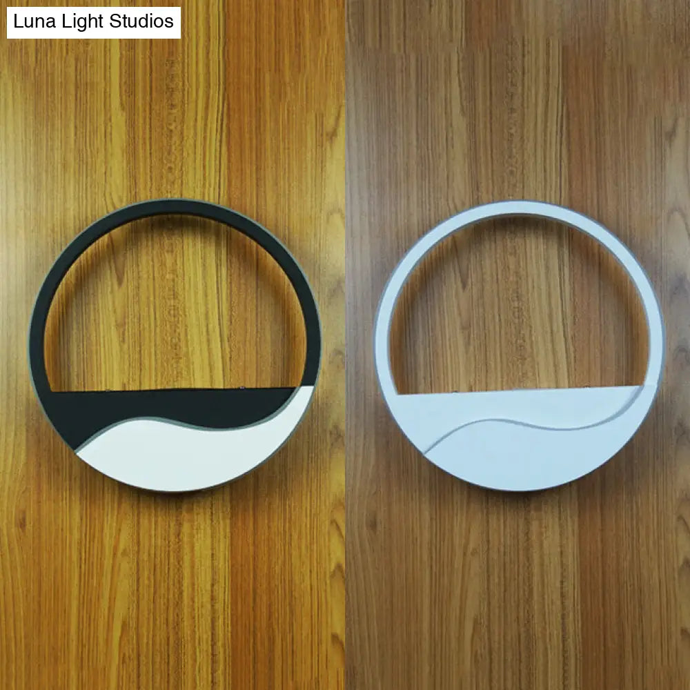 DecorBites™ Modern LED Acrylic Wall Sconce: Warm/White Light in White/Black Fixture
