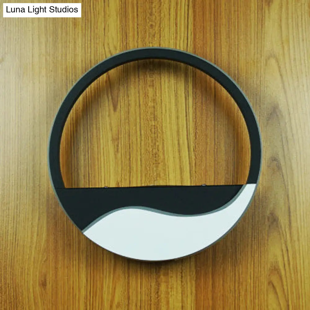 DecorBites™ Modern LED Acrylic Wall Sconce: Warm/White Light in White/Black Fixture