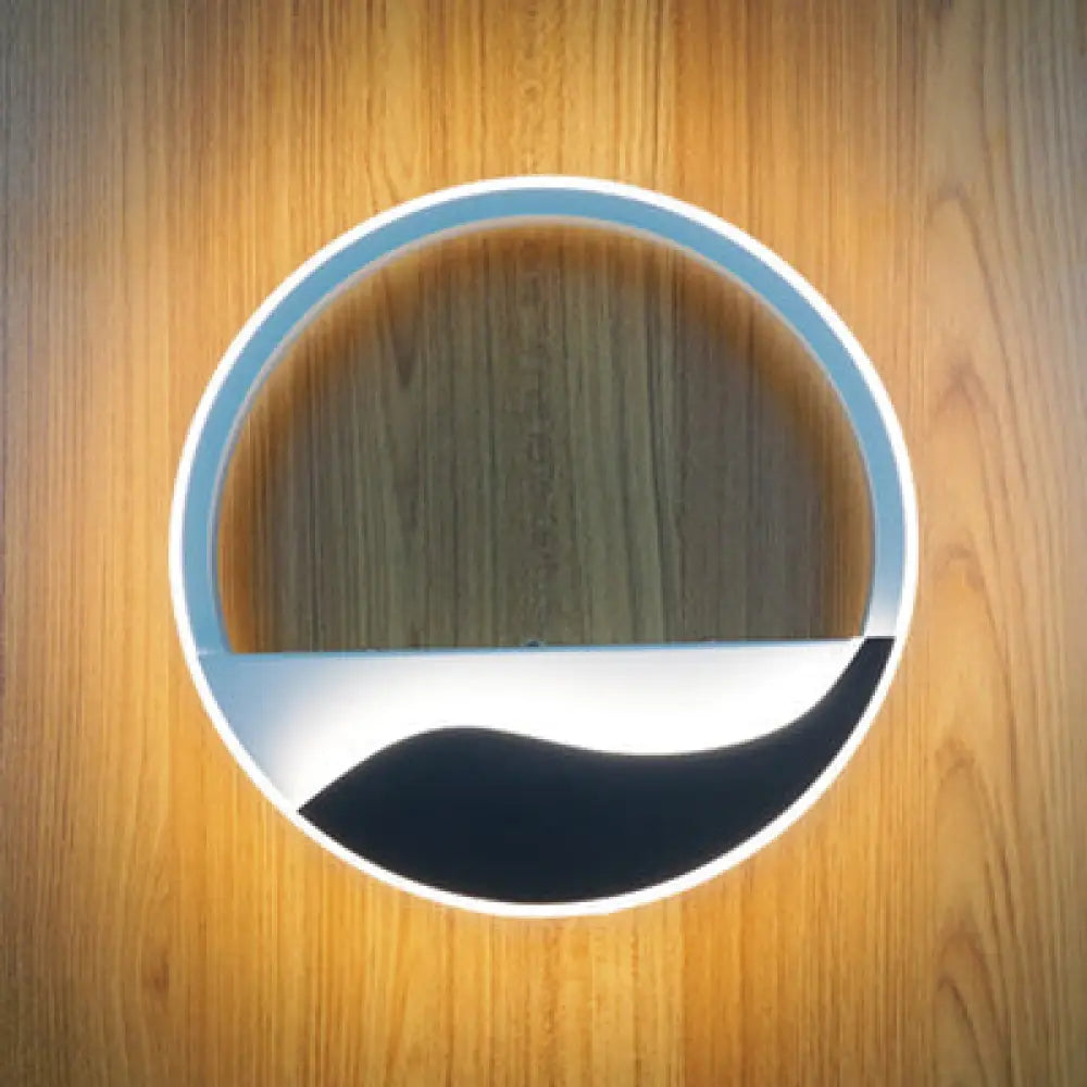 DecorBites™ Modern LED Acrylic Wall Sconce: Warm/White Light in White/Black Fixture