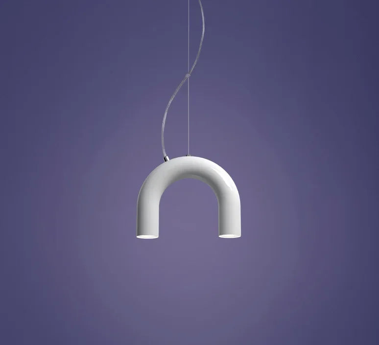 DecorBites™ Modern LED Arch Chandelier in Black/White/Orange/Blue