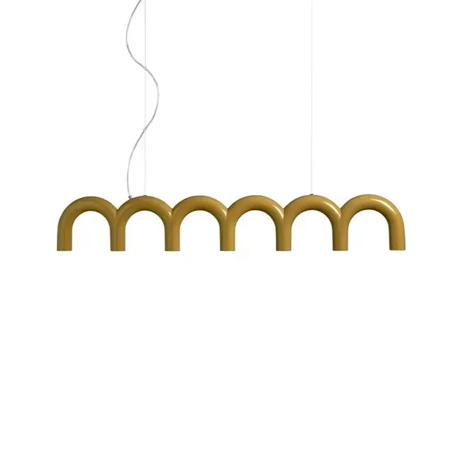 DecorBites™ Modern LED Arch Chandelier in Black/White/Orange/Blue