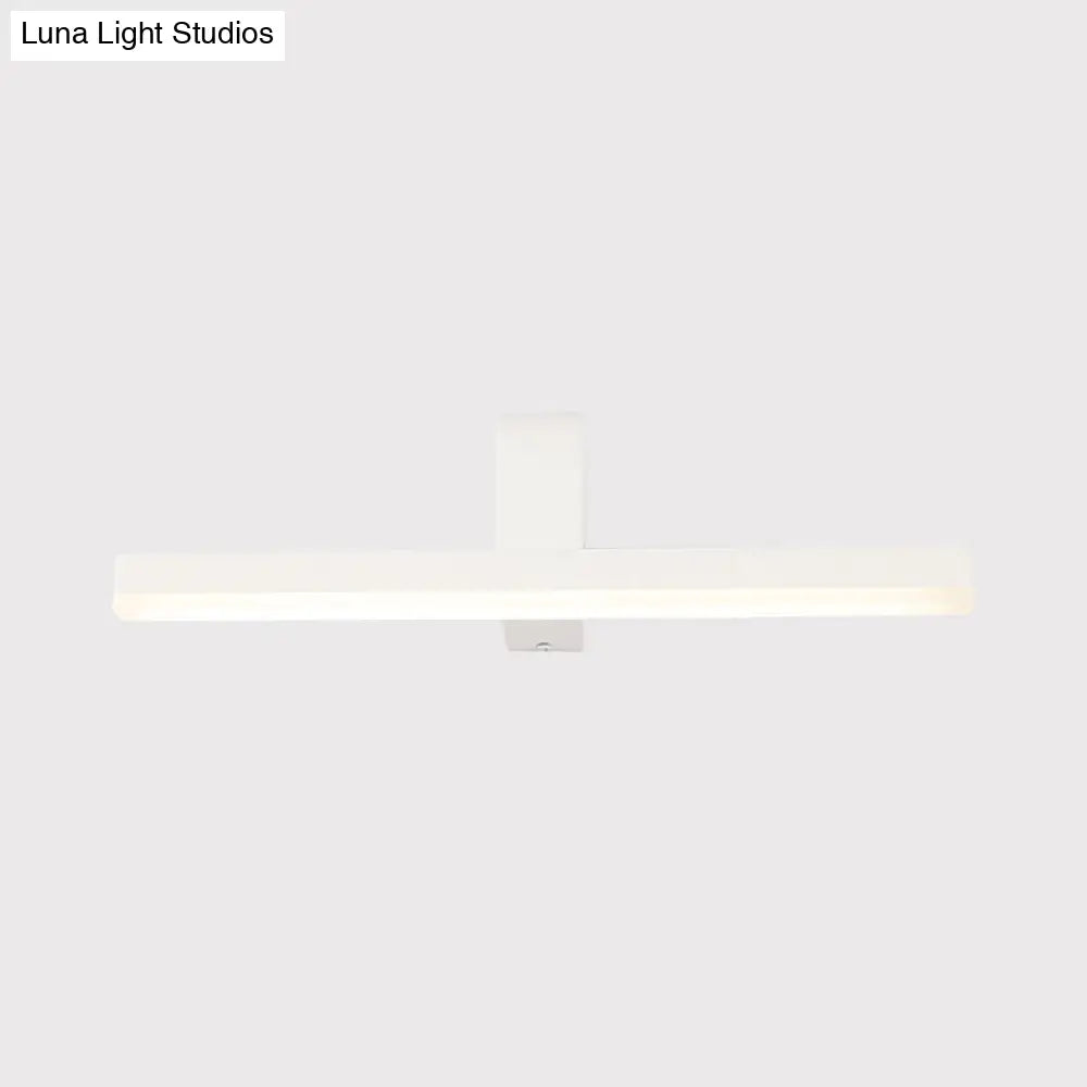DecorBites™ Modern LED Bathroom Vanity Light - Stylish Black/White Wall Lighting with Slender Metal Shade - Warm/White Light