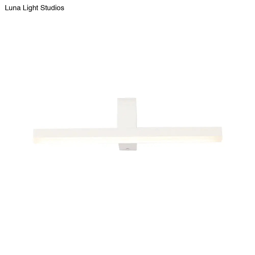 DecorBites™ Modern LED Bathroom Vanity Light - Stylish Black/White Wall Lighting with Slender Metal Shade - Warm/White Light