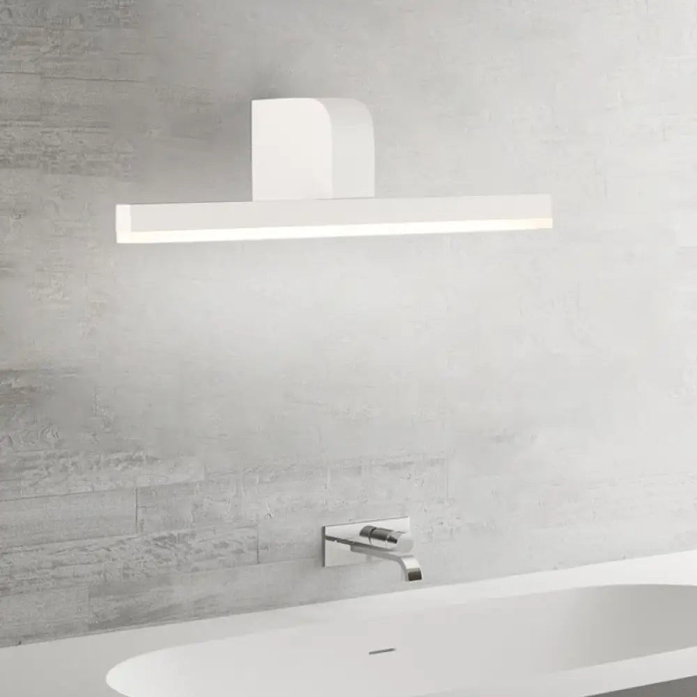 DecorBites™ Modern LED Bathroom Vanity Light - Stylish Black/White Wall Lighting with Slender Metal Shade - Warm/White Light
