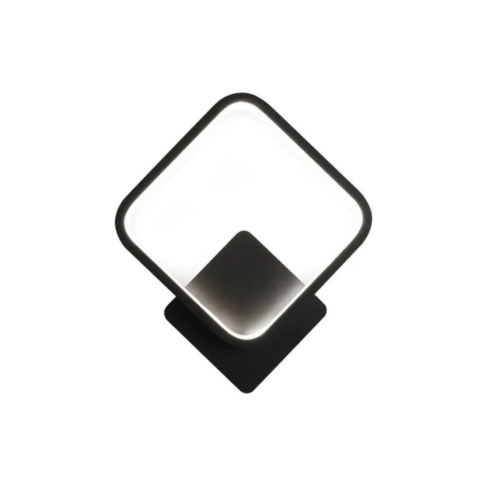 DecorBites™ Modern LED Bedside Wall Light - Aluminum Minimalistic Sconce Lighting in Black/White, 8"/10"/12.5" Dia