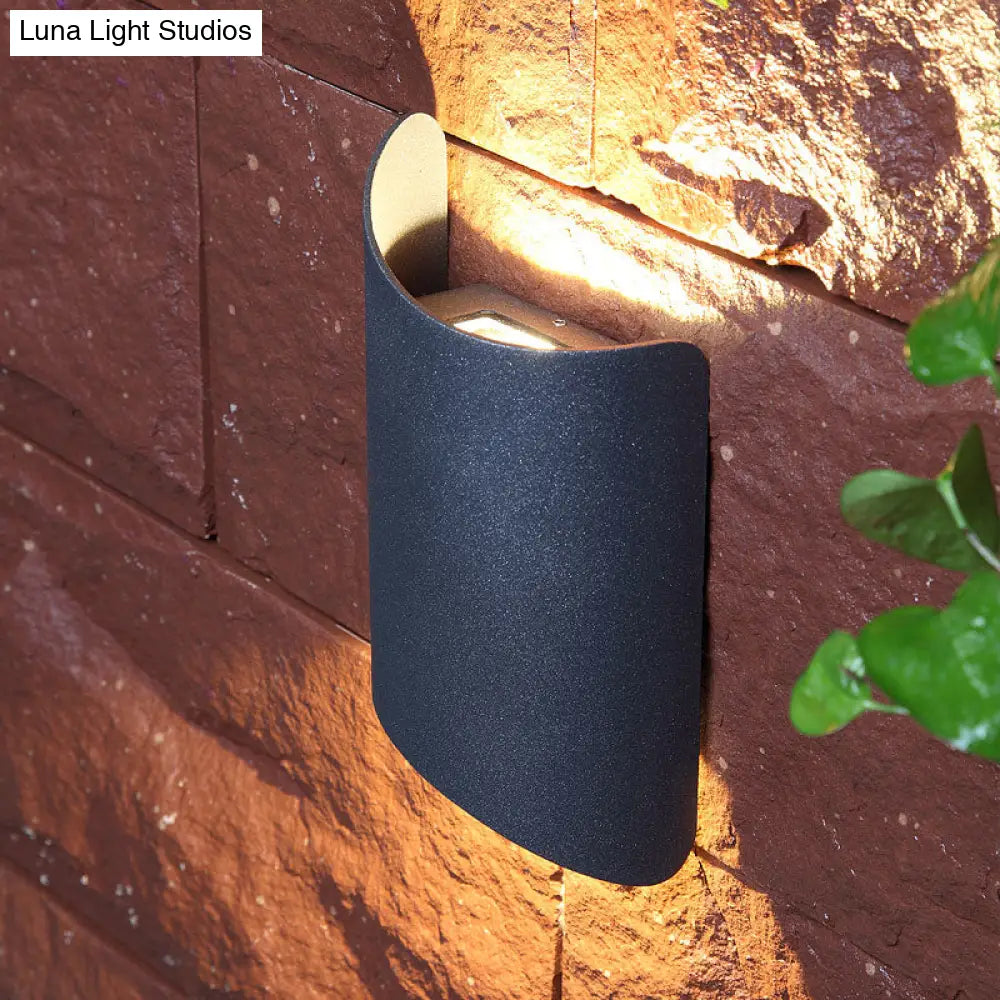 DecorBites™ Modern LED Black Wall Sconce Lamp with Metal Shade for Yard