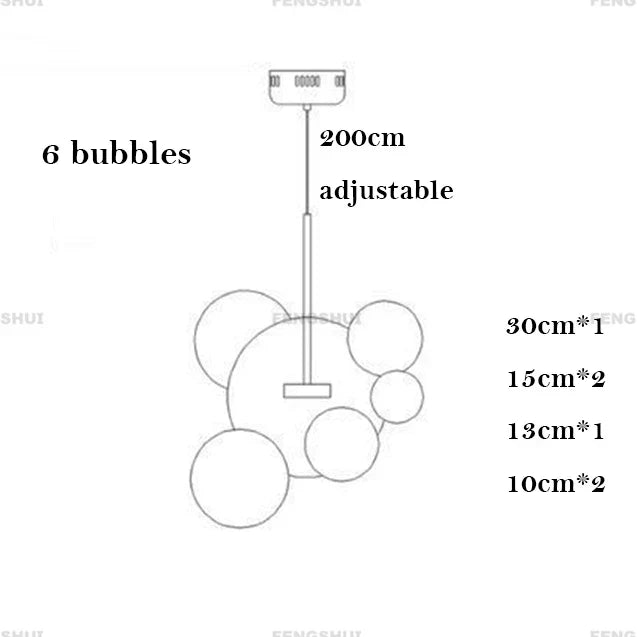DecorBites™ Modern LED Bubble Chandelier for Home