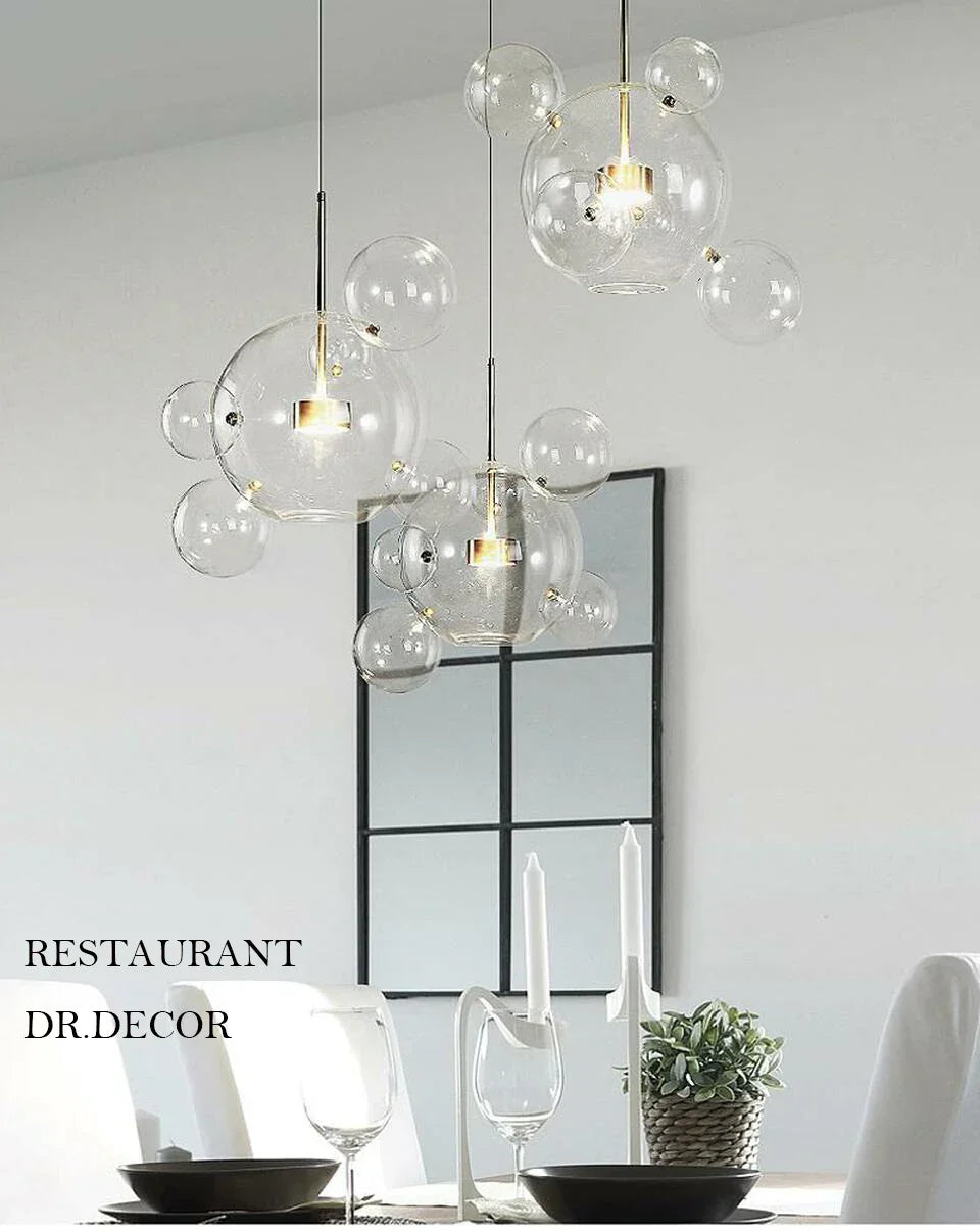 DecorBites™ Modern LED Bubble Chandelier for Home