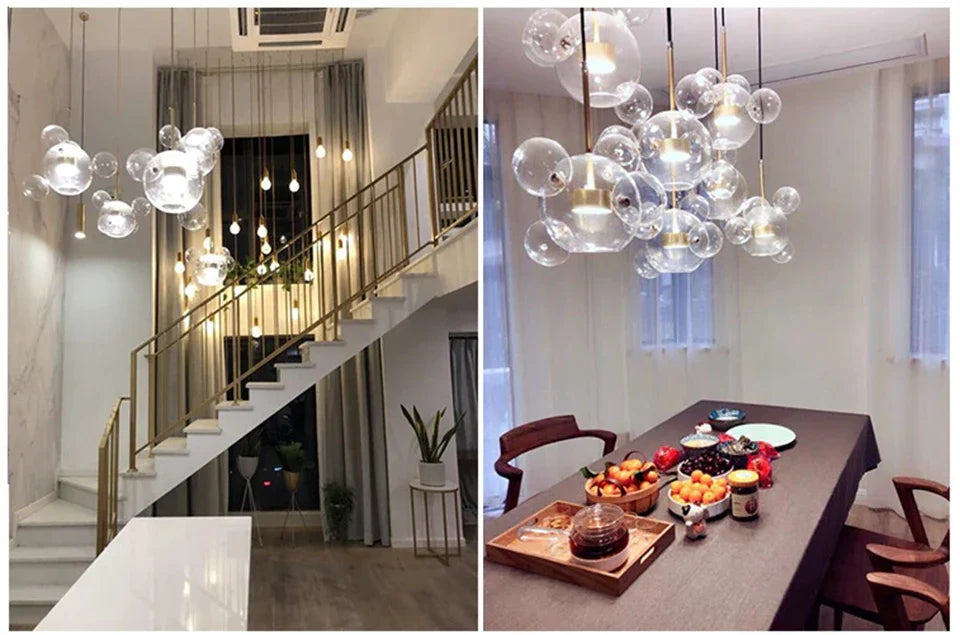 DecorBites™ Modern LED Bubble Chandelier for Home