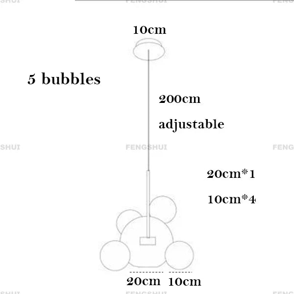 DecorBites™ Modern LED Bubble Chandelier for Home