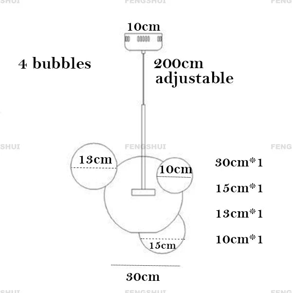 DecorBites™ Modern LED Bubble Chandelier for Home
