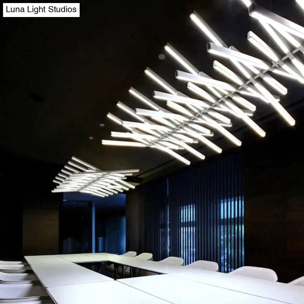 DecorBites™ Modern LED Chandelier Lighting Nordic Loft Black White Hanging Pendant Light