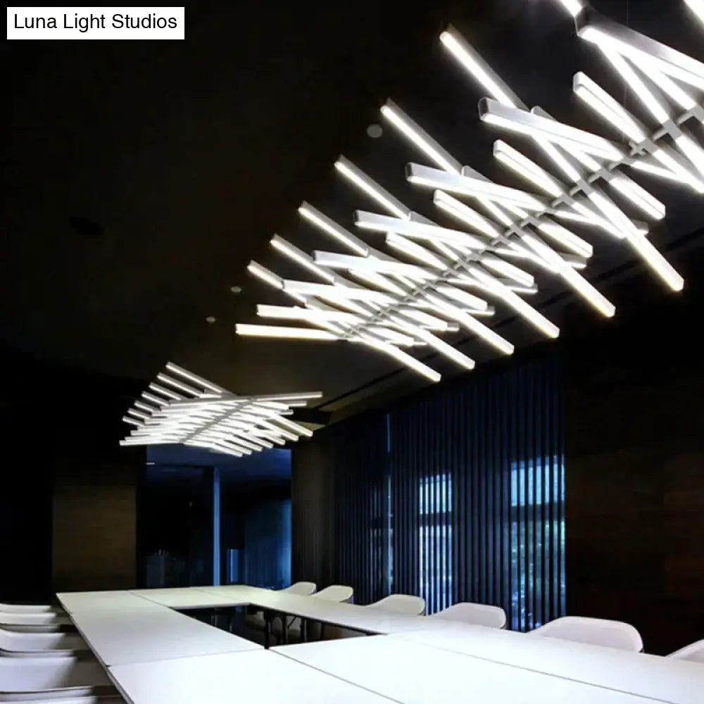 DecorBites™ Modern LED Chandelier Lighting Nordic Loft Black White Hanging Pendant Light