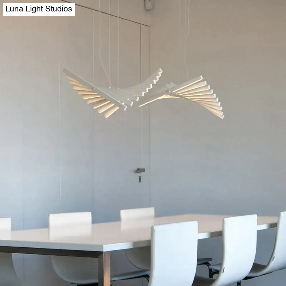 DecorBites™ Modern LED Chandelier Lighting Nordic Loft Black White Hanging Pendant Light