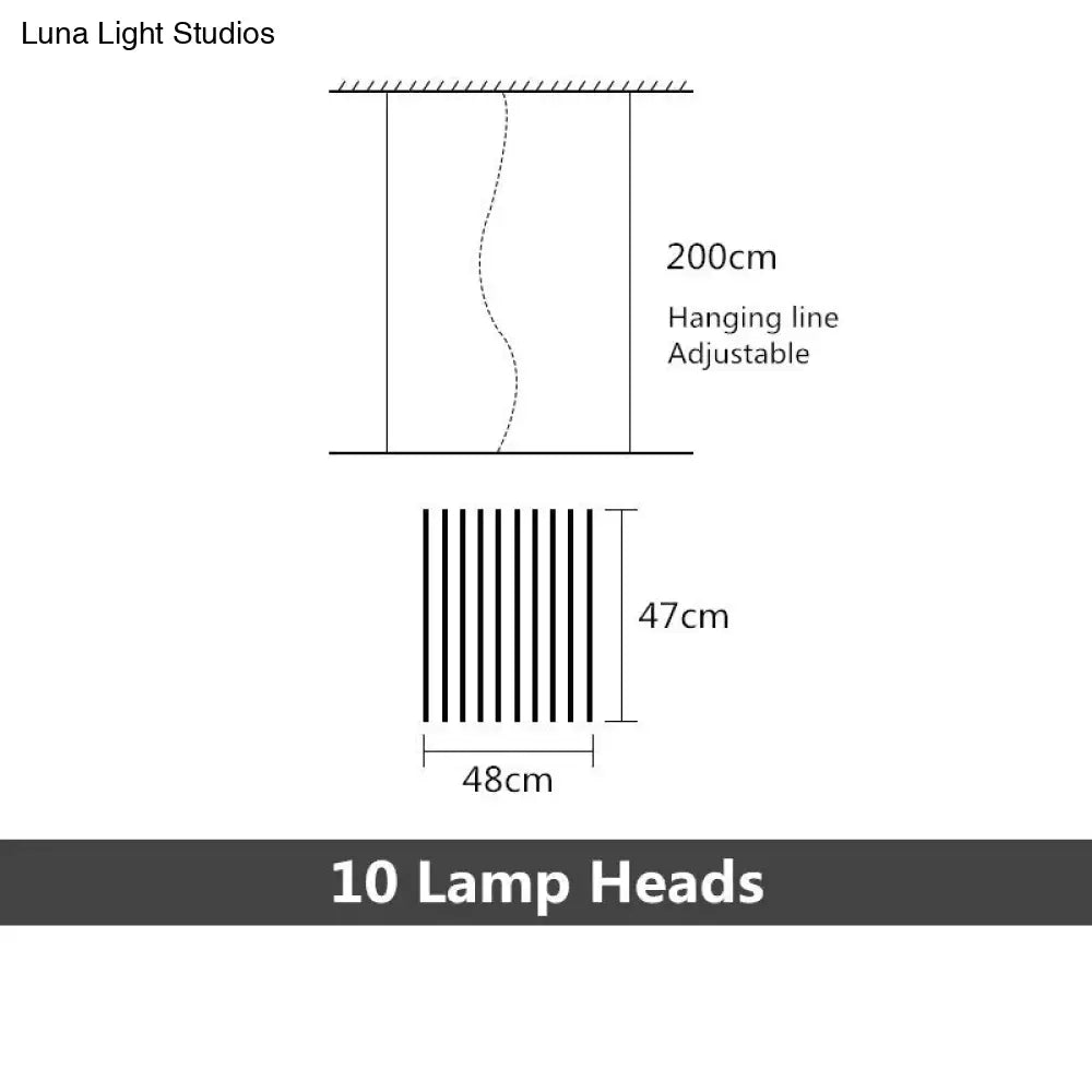 DecorBites™ Modern LED Chandelier Lighting Nordic Loft Black White Hanging Pendant Light