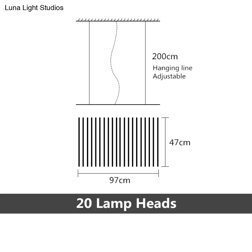 DecorBites™ Modern LED Chandelier Lighting Nordic Loft Black White Hanging Pendant Light
