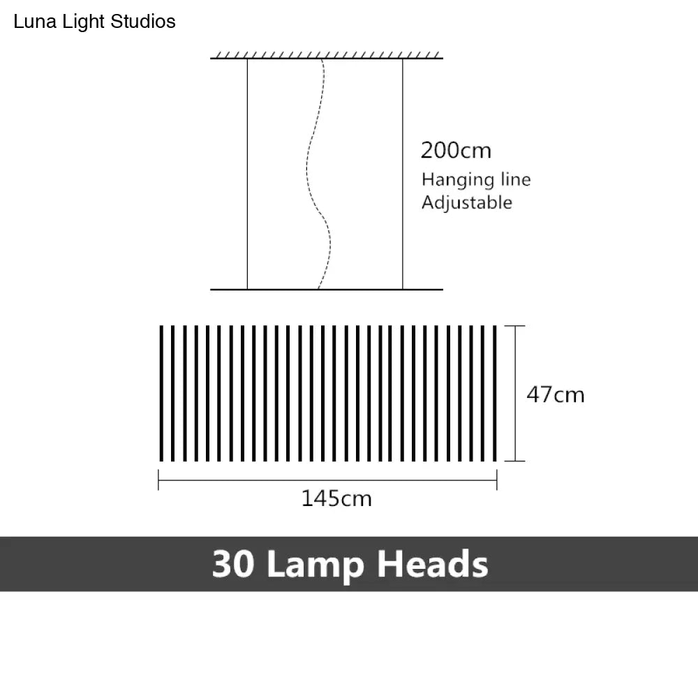 DecorBites™ Modern LED Chandelier Lighting Nordic Loft Black White Hanging Pendant Light