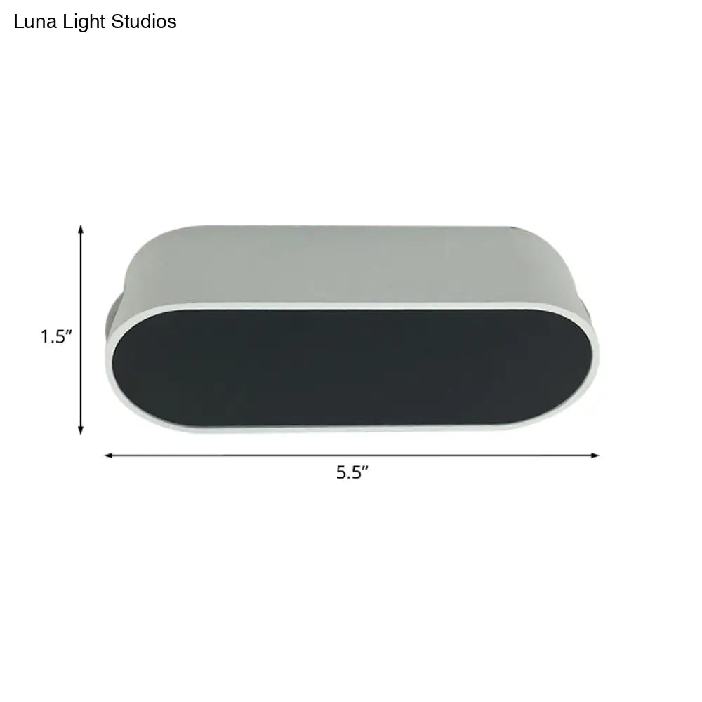 DecorBites™ Modern LED Flush Wall Sconce - Simplicity Black & White Wall Lamp with Metal Shade in Vibrant Colors
