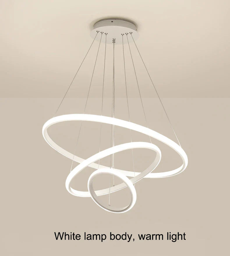 DecorBites™ Modern LED Pendant Lamp in Black