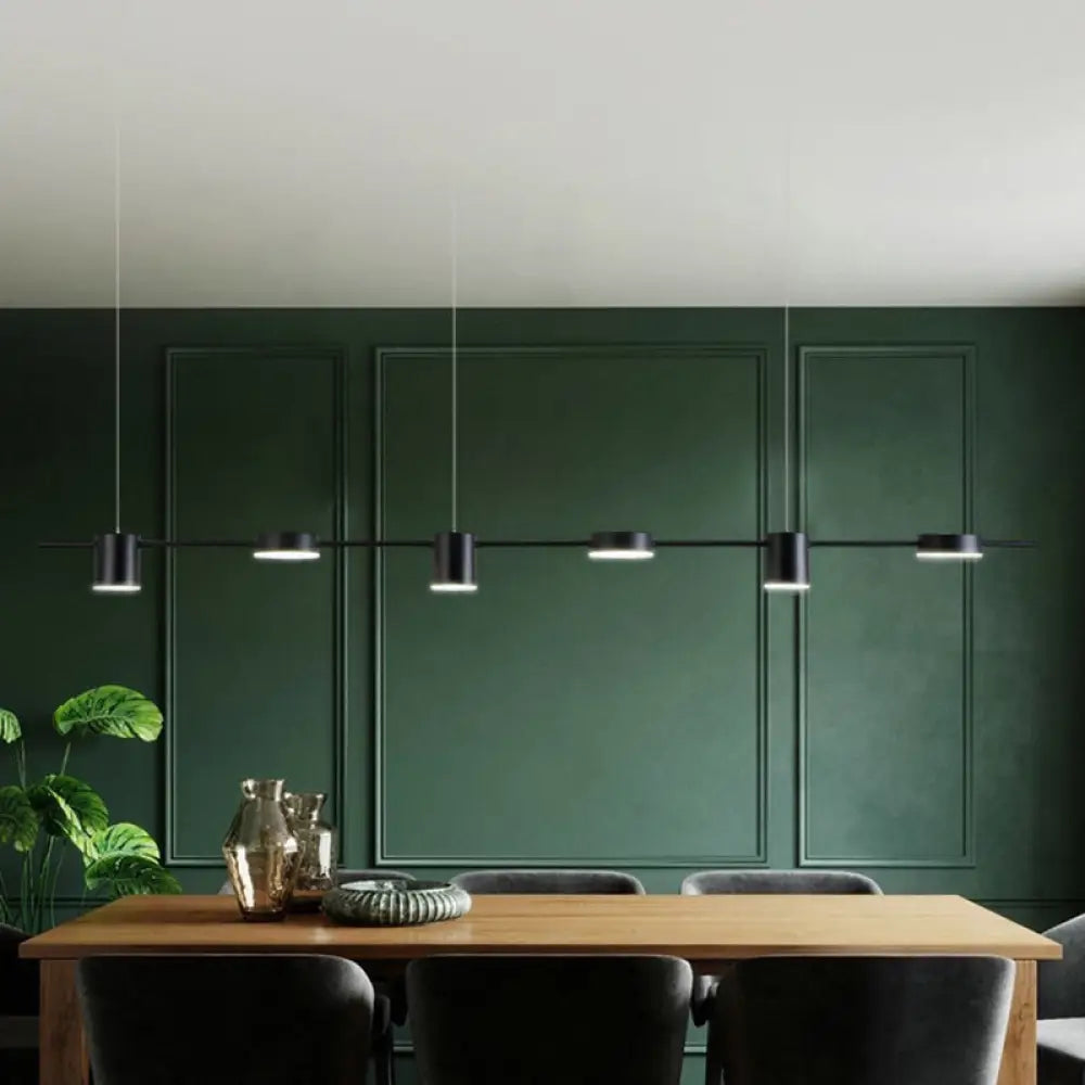 DecorBites™ Modern LED Pendant Light for Dining Room - Linear Shaped, Metallic Finish, Island & Hanging