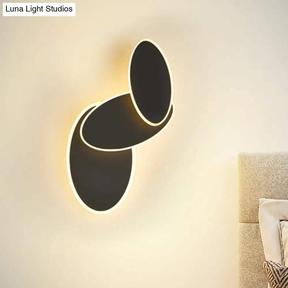 DecorBites™ Modern LED Rotatable Wall Mount Light Fixture in Black/White with Warm/White Lighting