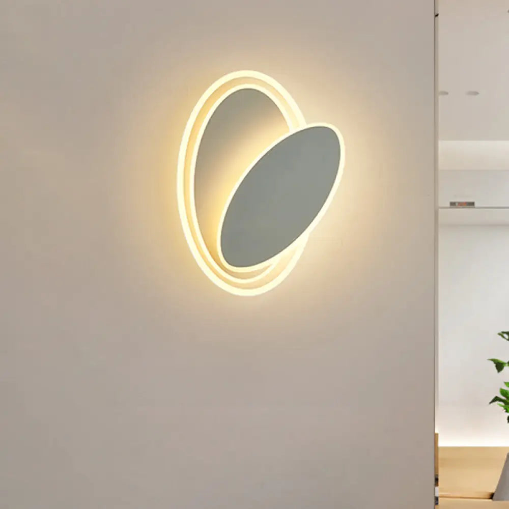 DecorBites™ Modern LED Rotatable Wall Mount Light Fixture in Black/White with Warm/White Lighting