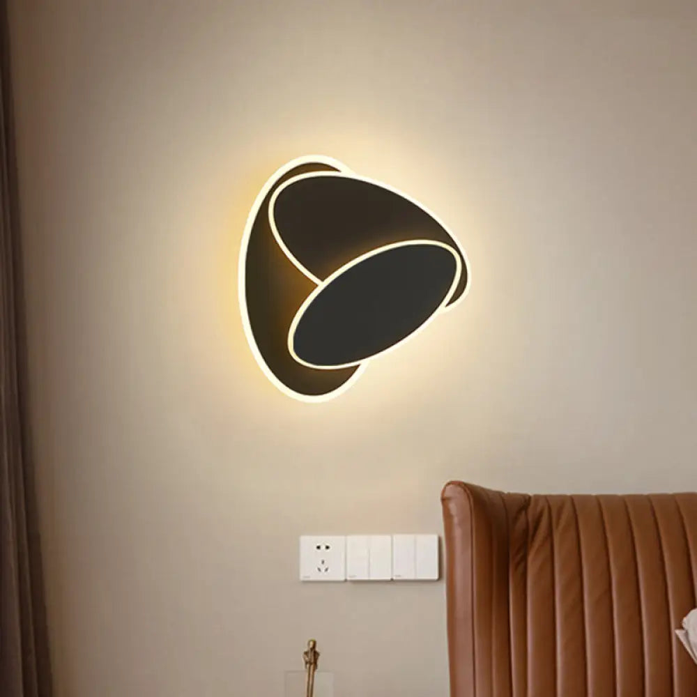 DecorBites™ Modern LED Rotatable Wall Mount Light Fixture in Black/White with Warm/White Lighting