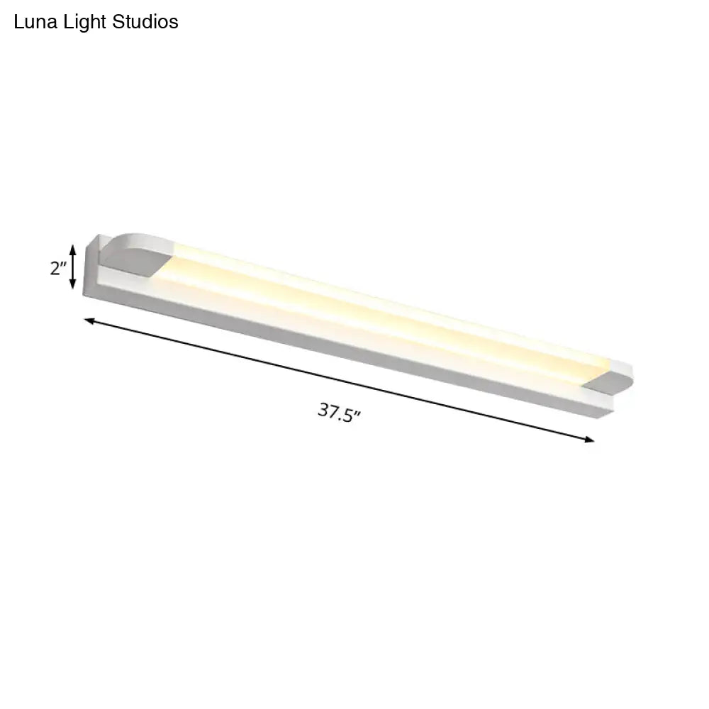 DecorBites™ Modern LED Vanity Sconce Light for Bathroom - Slim 18"/21.5" Wide, Warm/White Lighting, Metal Finish (Black/White)