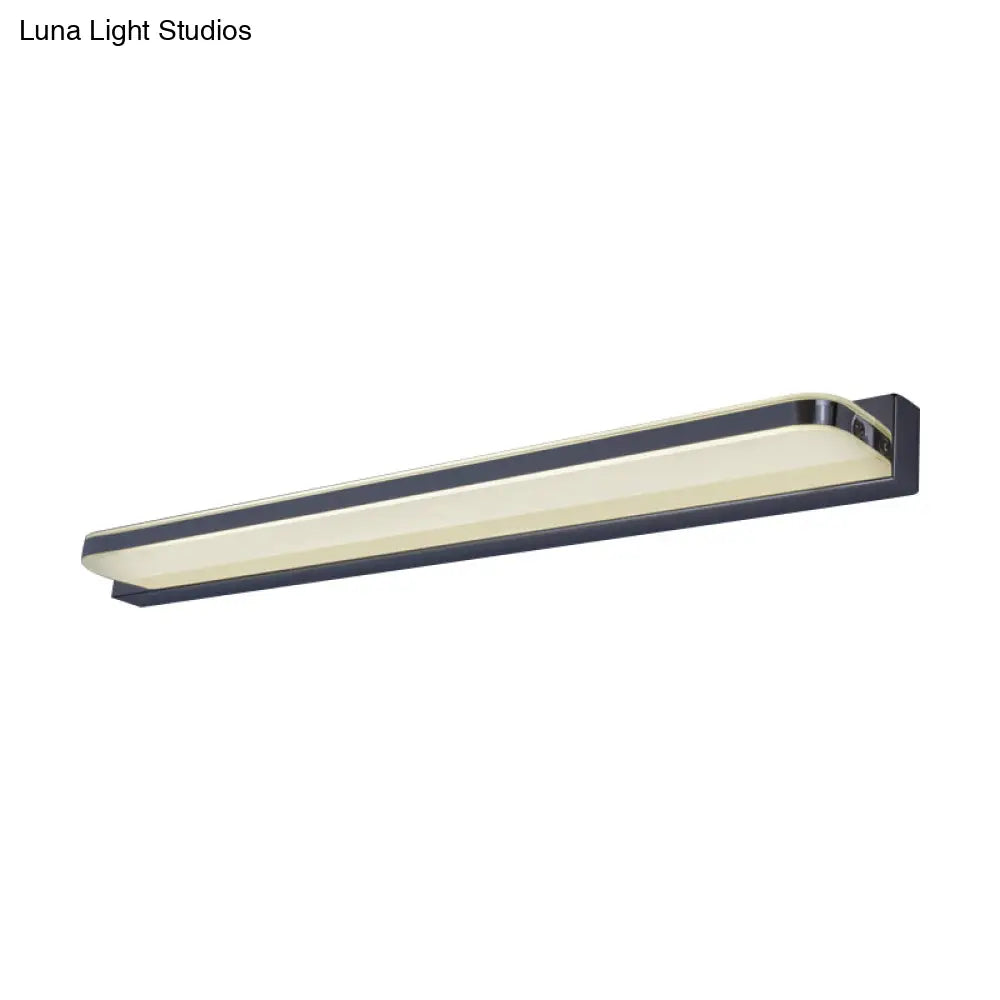 DecorBites™ Modern LED Vanity Wall Sconce - Nickel Finish with Stainless-Steel Shade in Warm/White Light - 16"/19.5" Length