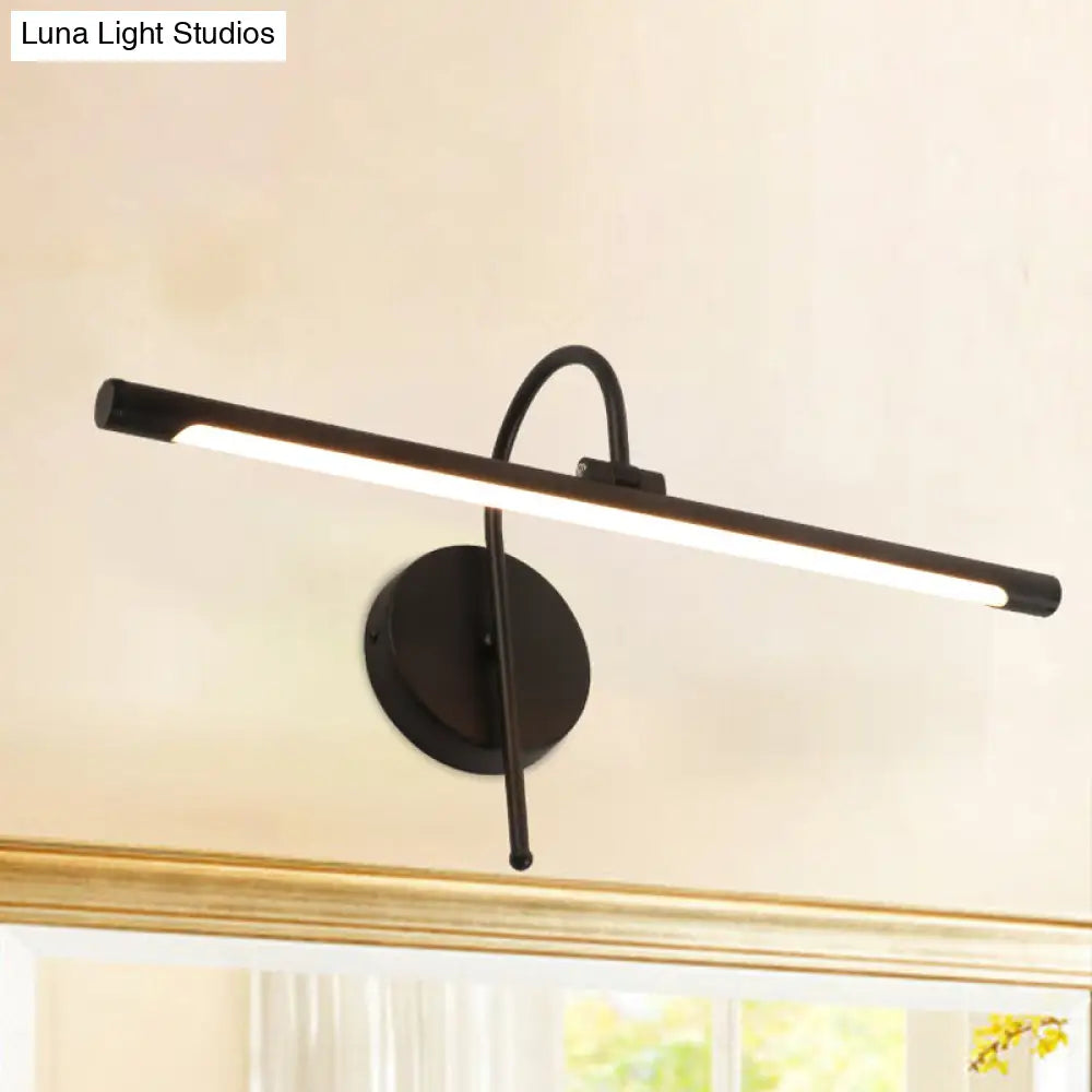 DecorBites™ Modern LED Wall Lamp with Metal Shade - Tubular Vanity Lamp in Black/Nickel, 16"/20" Diameter