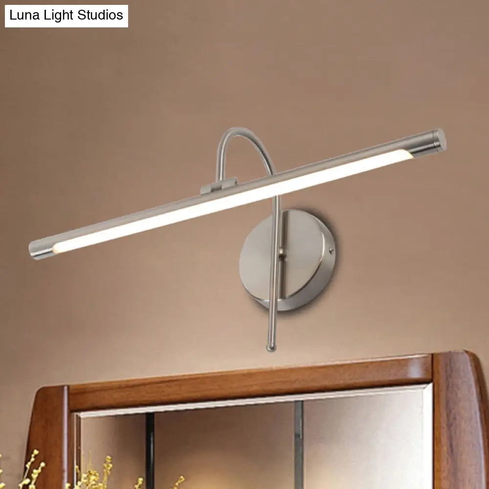 DecorBites™ Modern LED Wall Lamp with Metal Shade - Tubular Vanity Lamp in Black/Nickel, 16"/20" Diameter