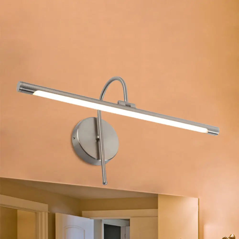 DecorBites™ Modern LED Wall Lamp with Metal Shade - Tubular Vanity Lamp in Black/Nickel, 16"/20" Diameter