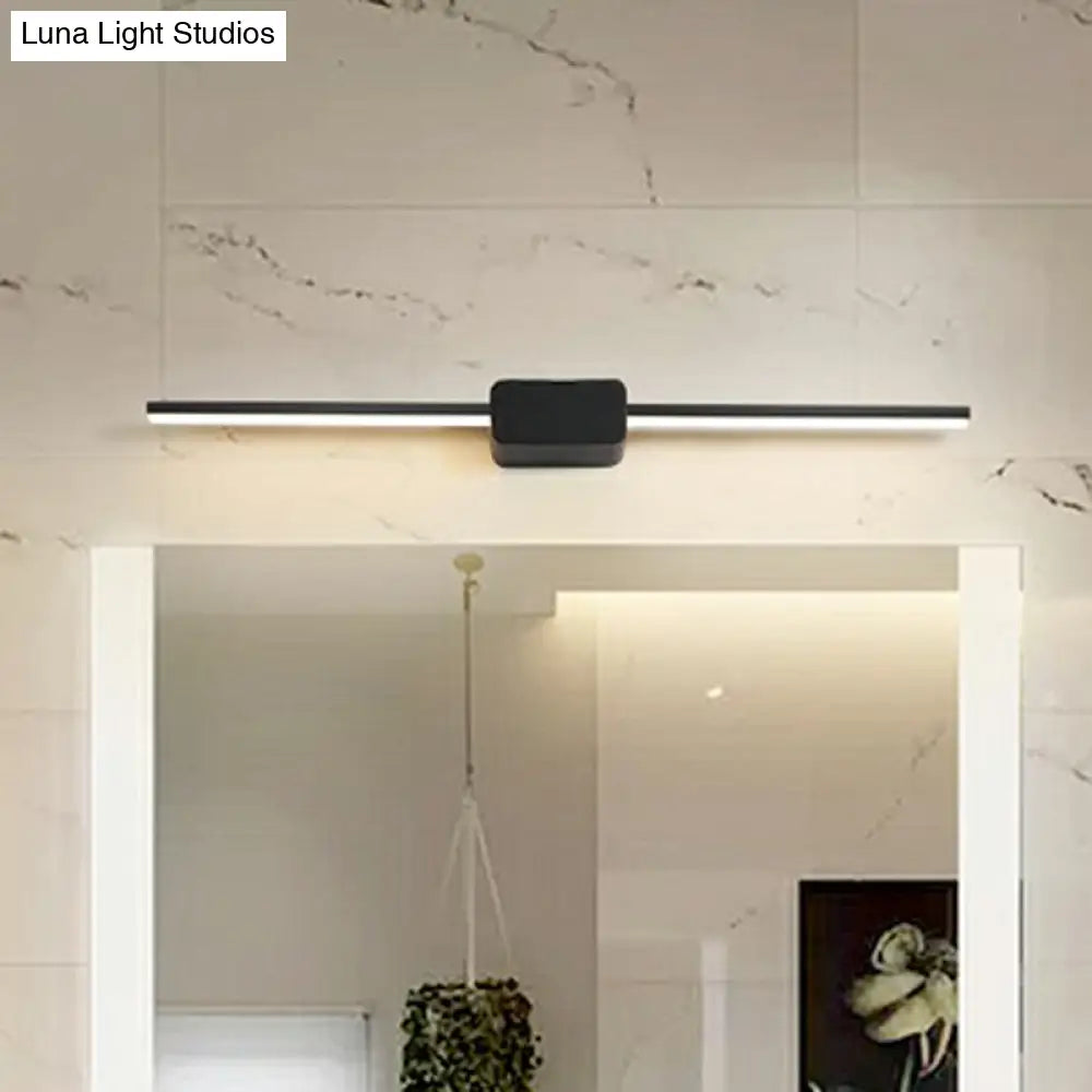 DecorBites™ Modern LED Wall-Mounted Vanity Lamp for Bathroom – Minimalistic Acrylic Pole Design
