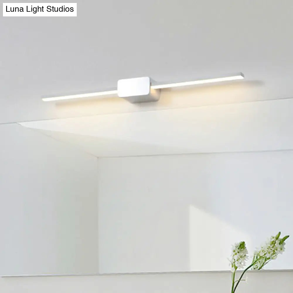 DecorBites™ Modern LED Wall-Mounted Vanity Lamp for Bathroom – Minimalistic Acrylic Pole Design