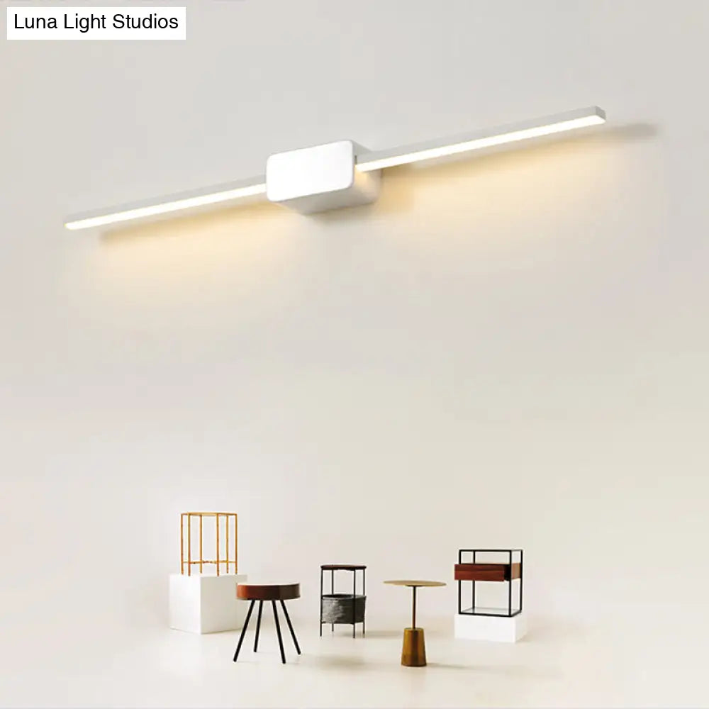 DecorBites™ Modern LED Wall-Mounted Vanity Lamp for Bathroom – Minimalistic Acrylic Pole Design