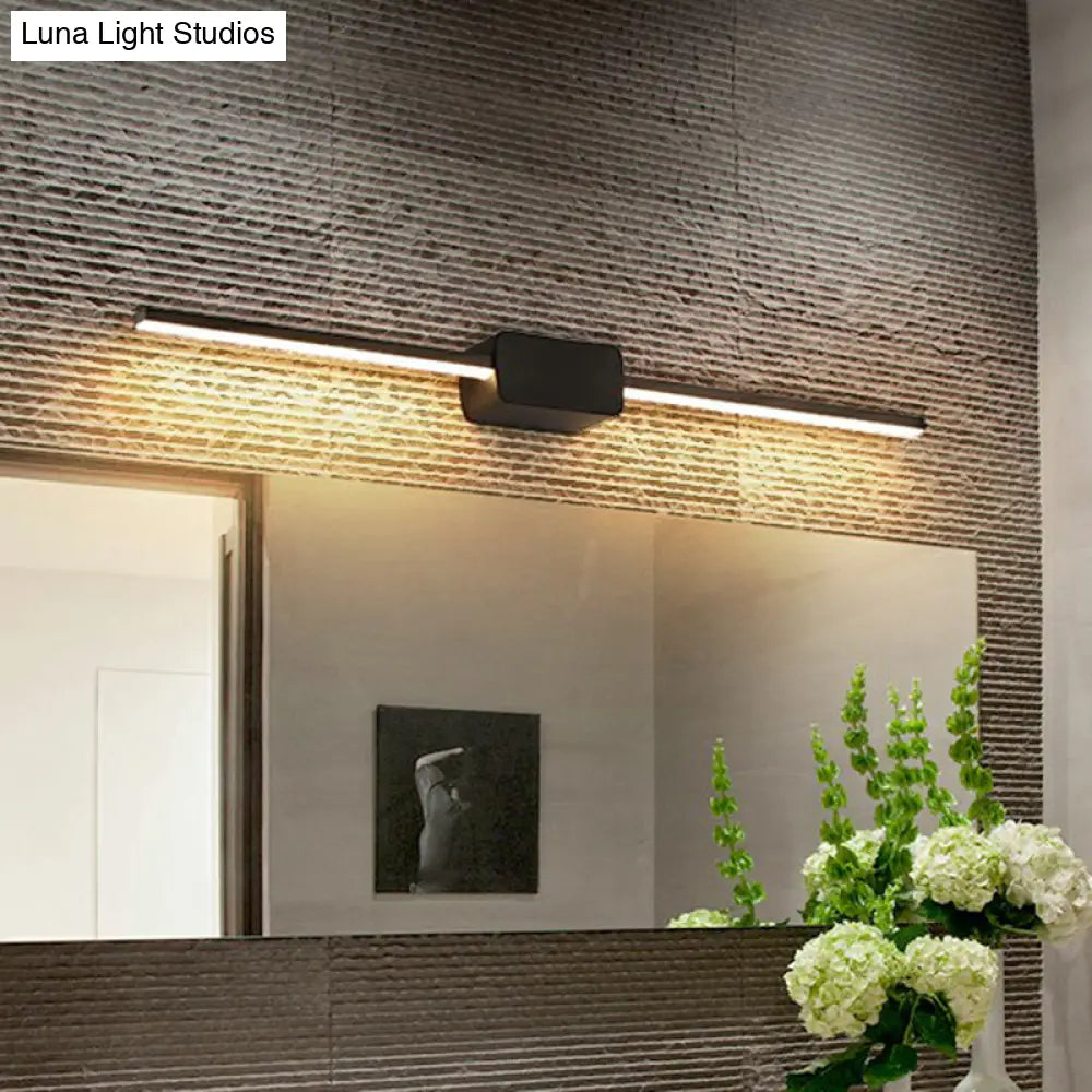 DecorBites™ Modern LED Wall-Mounted Vanity Lamp for Bathroom – Minimalistic Acrylic Pole Design