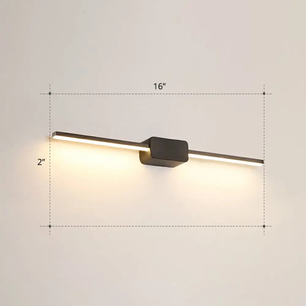 DecorBites™ Modern LED Wall-Mounted Vanity Lamp for Bathroom – Minimalistic Acrylic Pole Design