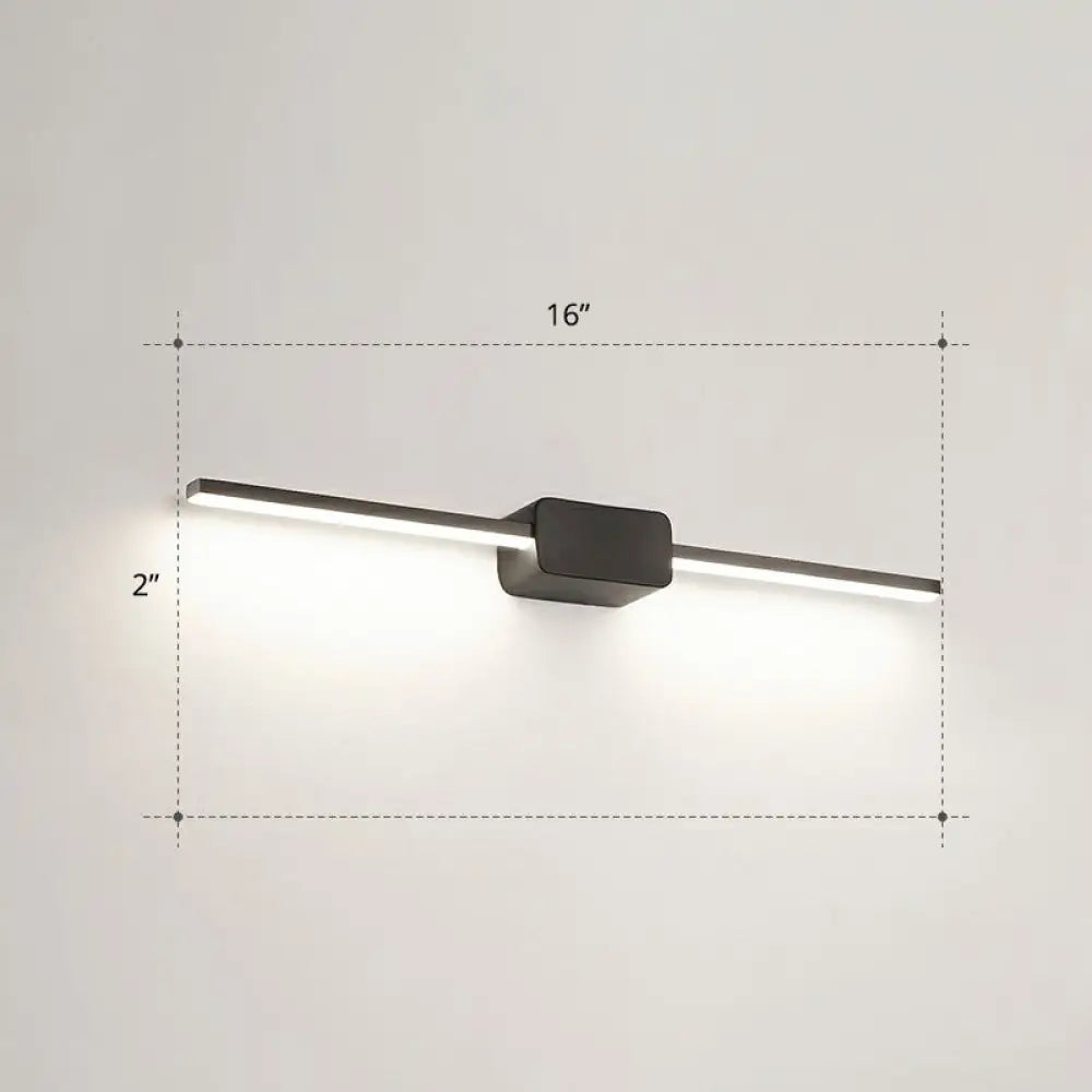 DecorBites™ Modern LED Wall-Mounted Vanity Lamp for Bathroom – Minimalistic Acrylic Pole Design