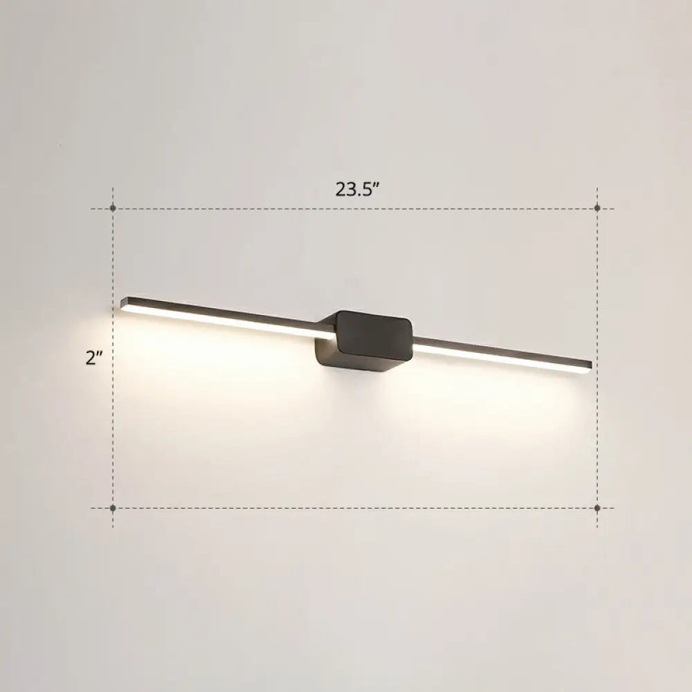 DecorBites™ Modern LED Wall-Mounted Vanity Lamp for Bathroom – Minimalistic Acrylic Pole Design