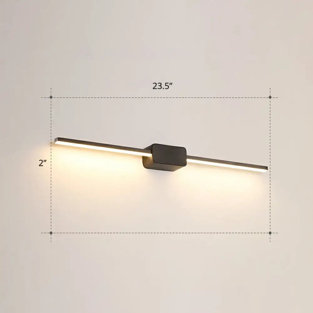 DecorBites™ Modern LED Wall-Mounted Vanity Lamp for Bathroom – Minimalistic Acrylic Pole Design