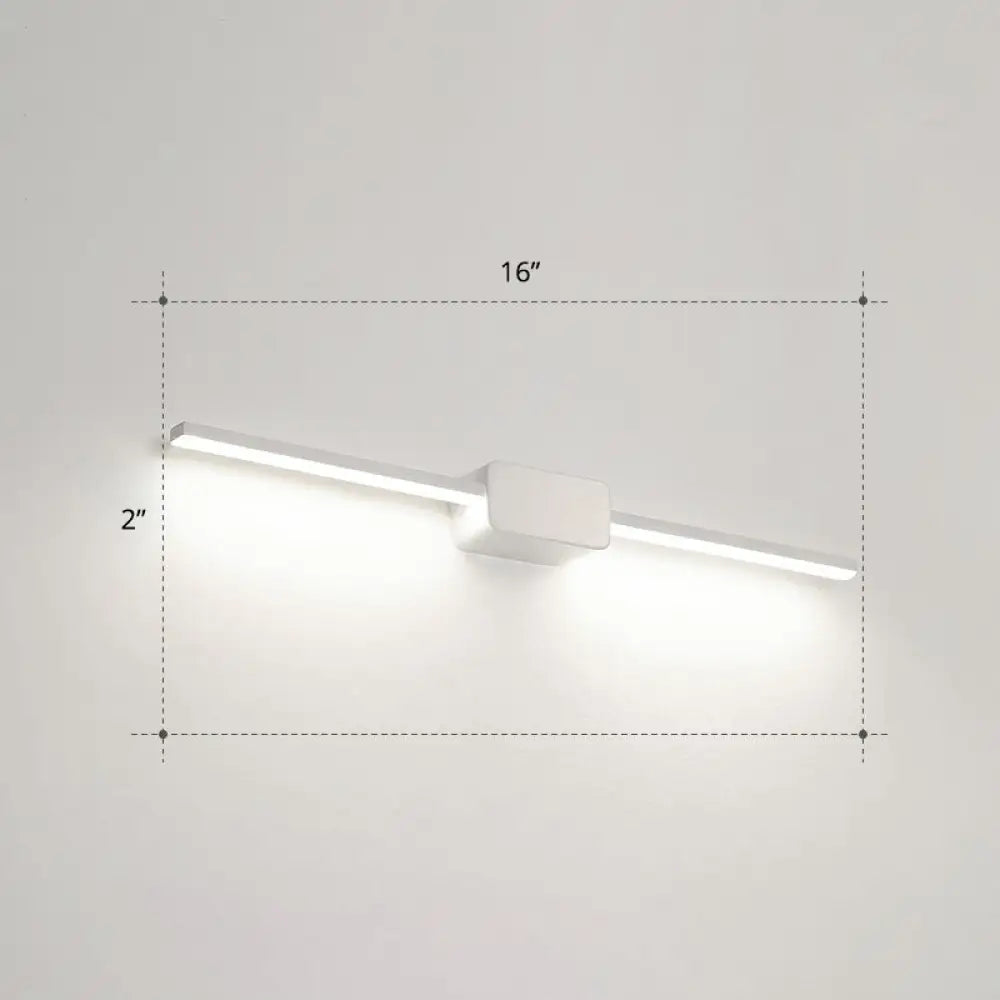DecorBites™ Modern LED Wall-Mounted Vanity Lamp for Bathroom – Minimalistic Acrylic Pole Design